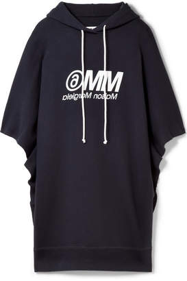 MM6 MAISON MARGIELA Oversized Hooded Printed Cotton-terry Mini Dress