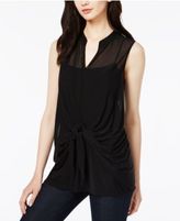 Thumbnail for your product : Bar III Tie-Front Illusion Top, Created for Macy's