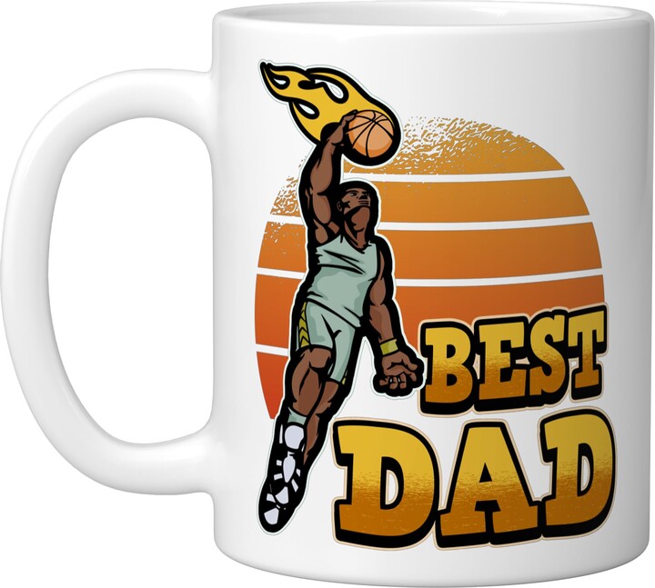 Cool Basketball Player Dads Sport Great Gift Co. Great Dads Basketball Player Gift Idea Merchandise Ceramic Mug, White