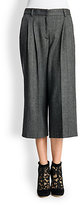 Thumbnail for your product : Dolce & Gabbana Wool Chevron Cropped Pants