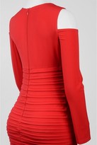 Thumbnail for your product : London Times L2081M Pleated V-neck Column Dress