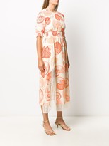 Thumbnail for your product : Baum und Pferdgarten Shell-Print Midi Dress