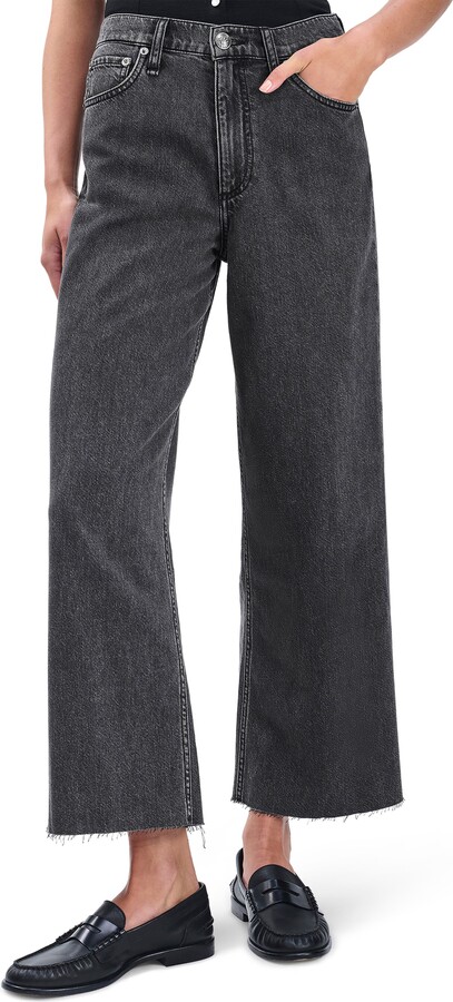 Rag & Bone Andi High Waist Ankle Wide Leg Jeans