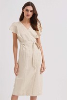 Witchery linen wrap dress Clearance