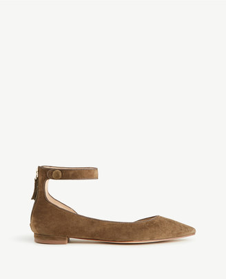Ann Taylor Evana Suede D'Orsay Flats
