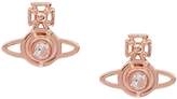 White Crystal Pink Gold Nora Earrings 