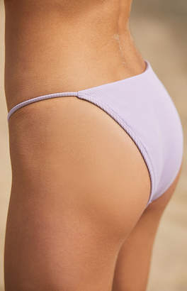 La Hearts Purple Panama City Skinny Strap Bikini Bottom