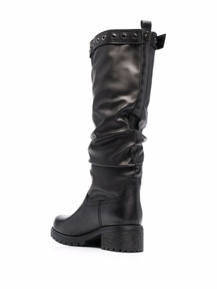 Cult Wrinkled-Effect Leather Boots