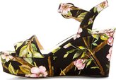 Thumbnail for your product : Dolce & Gabbana Black Floral Platform Wedge Heels
