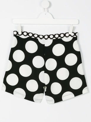 MSGM Kids polka dot print shorts