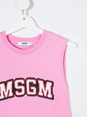MSGM Kids logo patch vest top