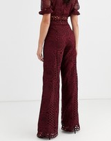 Thumbnail for your product : ASOS DESIGN DESIGN patch lace pant co-ord
