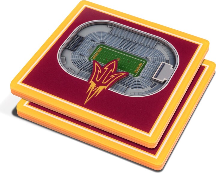 YouTheFan Arizona State Sun Devils Stadium View Coaster Set