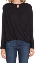 Thumbnail for your product : Krisa Surplice Long Sleeve Top