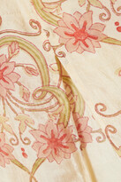 Thumbnail for your product : Savannah Morrow - + Net Sustain The Ahimsa Printed Silk-dupioni Midi Skirt - Cream
