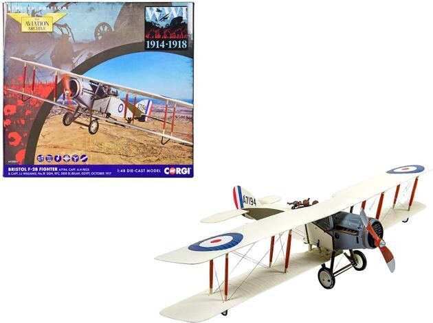 Corgi Bristol F-2B Fighter Aircraft 'Egypt' (1917) Royal Flying Corps 'The Aviation Archive' Series 1/48 Diecast Model