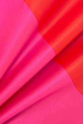 Christopher John Rogers Striped Silk-organza Coat - Bright pink