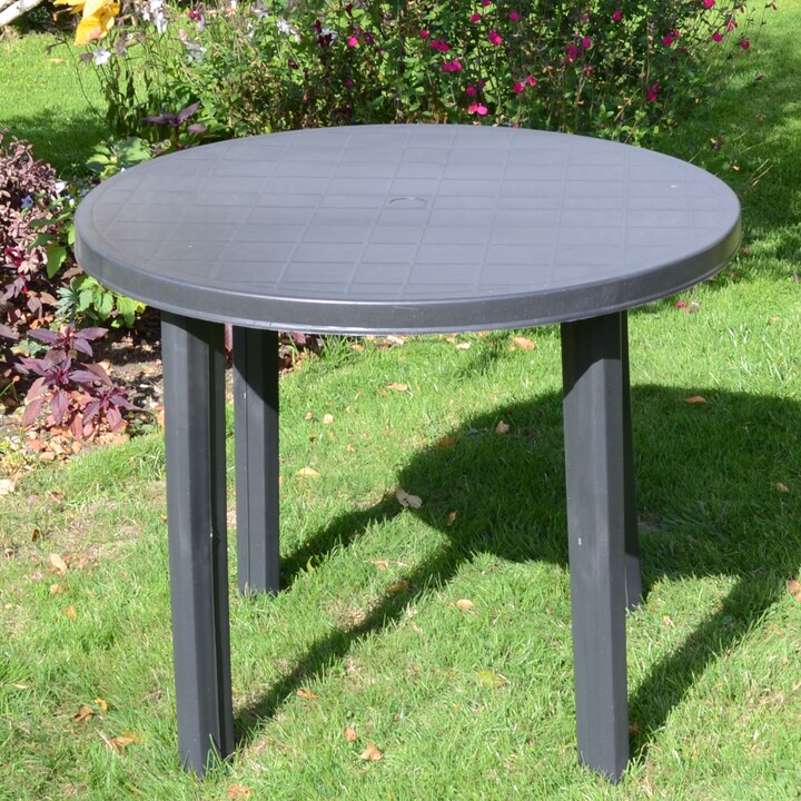 Dunelm Revello Round Table Anthracite Anthracite ShopStyle
