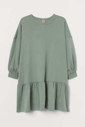 H&M H&M+ Sweatshirt Dress - Green