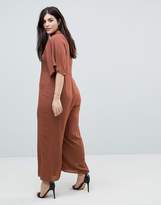 Thumbnail for your product : Fashion Union Plus Jumpsuit With Kimono Sleeves And Shirring Panel