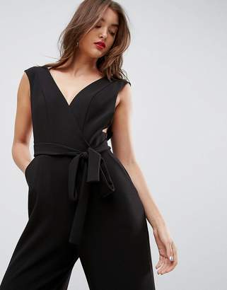 ASOS Jumpsuit With Wide Leg And Self Belt