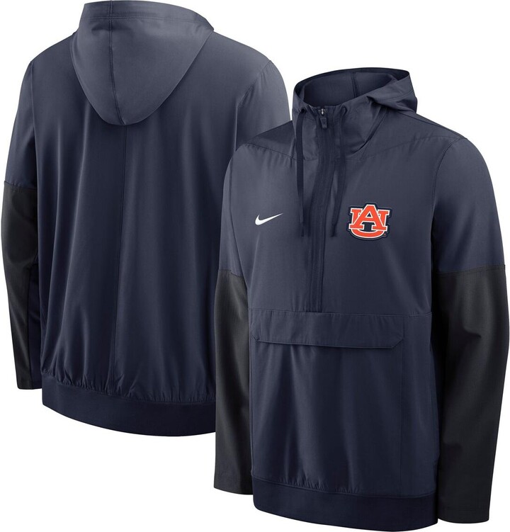 Nike Men's Navy Auburn Tigers Anorak Half-Zip Hoodie Jacket - Navy, Blue