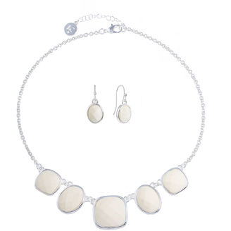 Liz Claiborne Womens 2-pc. White Jewelry Set