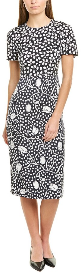 langley print midi dress