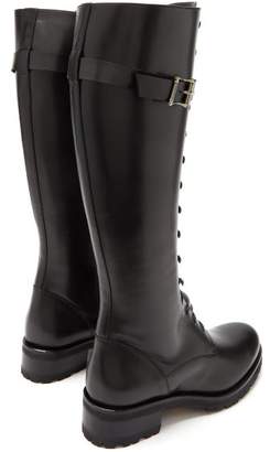 Rupert Sanderson Duncan Lace-up Leather Knee-high Boots - Womens - Black