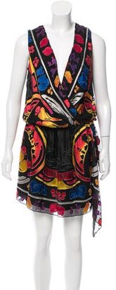 Anna Sui Sleeveless Printed Knee-Length Dress