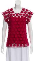Thumbnail for your product : Marc Jacobs Crocheted Silk-Lined Blouse