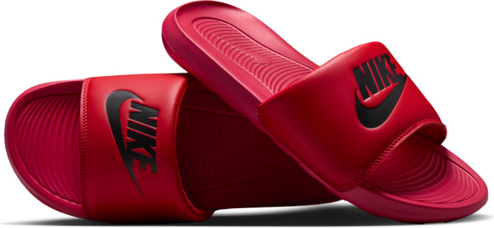 red nike sandals for men