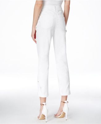 INC International Concepts Embroidered Cropped Jeans, Regular & Petite, Created for Macy's