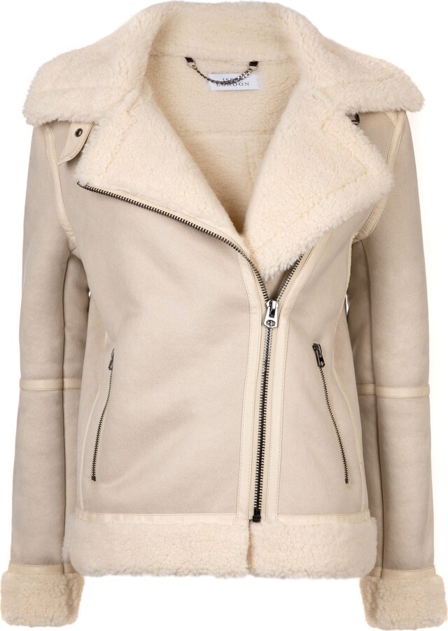 Aviator Jacket With Shearling Collar | ShopStyle