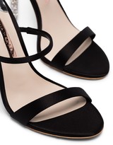 Thumbnail for your product : Sophia Webster Black Rosalind Crystal 100 Satin Sandals