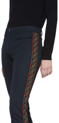 Fendi Navy Forever Panel Trousers