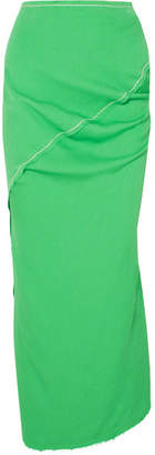 Marni Asymmetric Crepe Maxi Skirt - Green