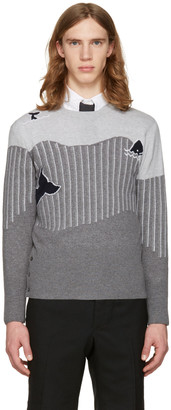 Thom Browne Grey Sea Animal Classic Pullover