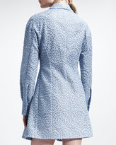 Thumbnail for your product : Stella McCartney Long-Sleeve Lace Circle Dress, Oxford Blue