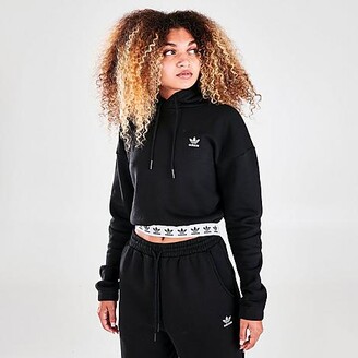 adidas Women's Tape Cropped Hoodie - ShopStyle