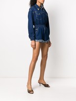 Thumbnail for your product : Versace Jeans Couture Denim Decorative Collar Playsuit