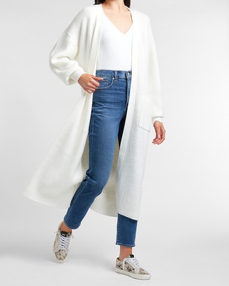 white duster cardigan