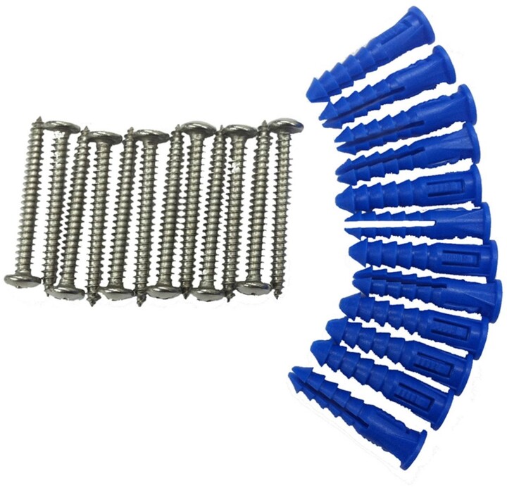 Triton Products Locboard 12 Steel Screws, 12 Wall Anchors for Mounting
