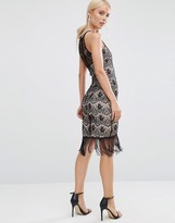 Thumbnail for your product : Jessica Wright Lace Pencil Dress With Tassel Hem