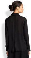Thumbnail for your product : L'Agence Silk Zip-Pocket Shirt