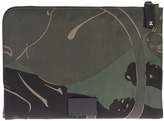 Thumbnail for your product : Valentino Garavani 14092 Military Green Cotton Canvas Panther Document Case