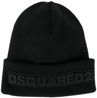 DSQUARED2 logo embroidered knit hat