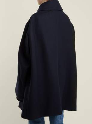 Vetements Oversized Double Breasted Wool Blend Coat - Womens - Navy