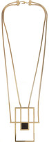 Thumbnail for your product : Saint Laurent Opium gold-plated onyx necklace