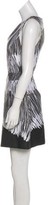 Thumbnail for your product : Halston Sleeveless Printed Dress White